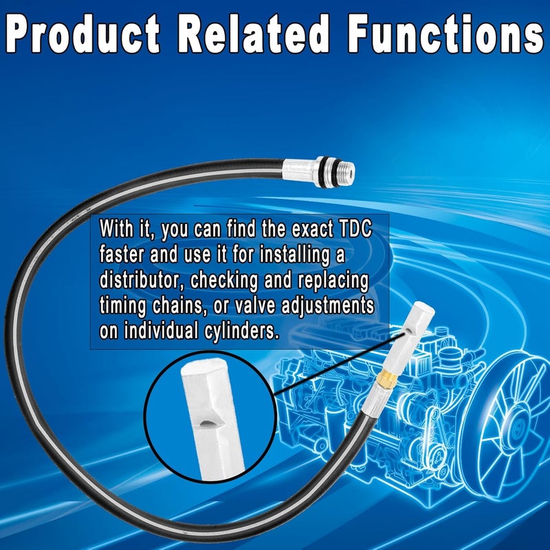 FullMayPro 8016MRG Tdc Whistle Thread Top Dead Center Indicator Center Top Dead Whistler,Replace 8016MRG 33650 7880,With gasket, sealing tape - Image 5